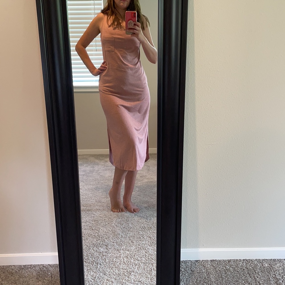 Dusty rose tank body on dress